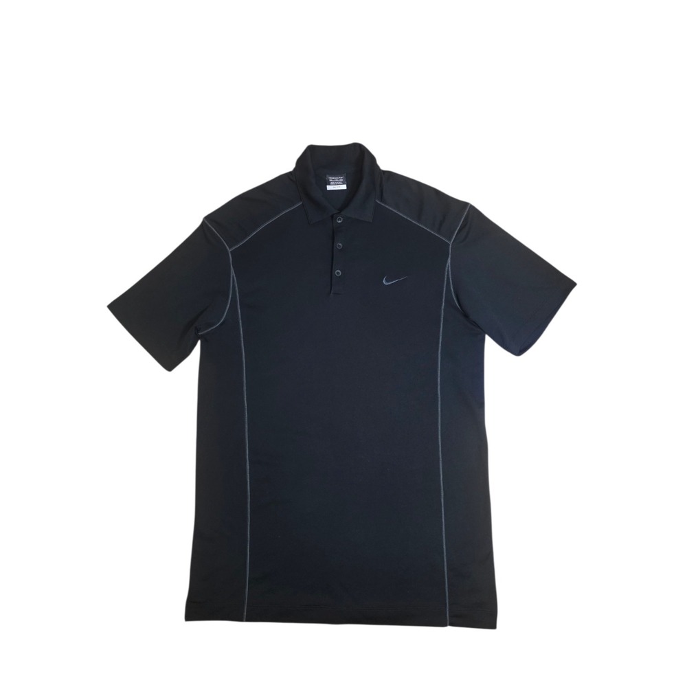Nike Golf Dri Fit Polo Shirt Mens XL / XXL Black Athletic Performance Swoosh
